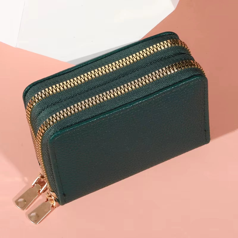 Compact Zipper Wallet | Multi-Card Wallet | Coin Purse | Dual Zipper Wallet | Women’s Wallet | Men’s Wallet | Travel Wallet | Mini Purse | Card Holder | 