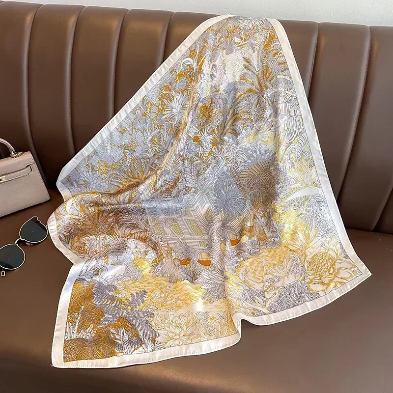 Luxury Design Print Square Scarf