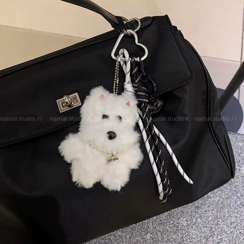 Plush Dog Keychain | Cute Keychain | Soft Dog Key Ring | Puppy Keychain | Bag Charm | Fluffy Keychain | Adorable Key Ring | Gift for Dog Lovers | Animal Keychain | Fashion Accessory | Toy Keychain | Mini Plush Dog | Cute Bag Charm | 
