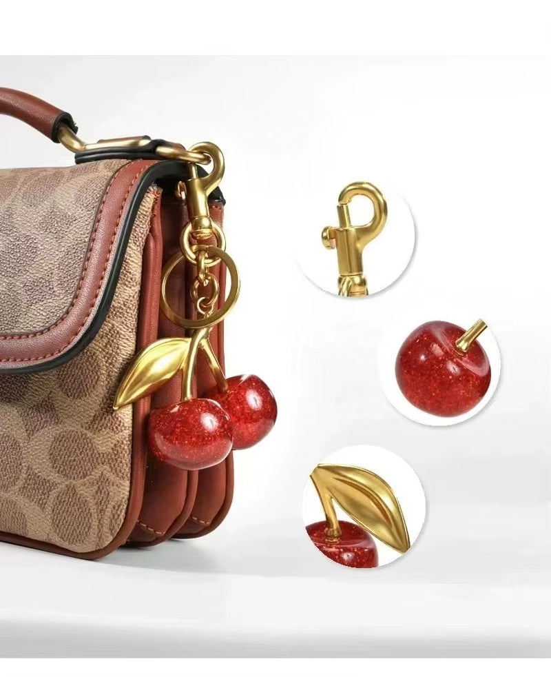  | Strawberry Bag Charm | Fruit Keychain | Cute Bag Accessory | Fashion Charm | Trendy Key Ring | Colorful Bag Pendant | Adorable Keychain | Gift for Her | Fruit Bag Decor | Cute Accessory | Stylish Bag Charm | Fun Key Holder |