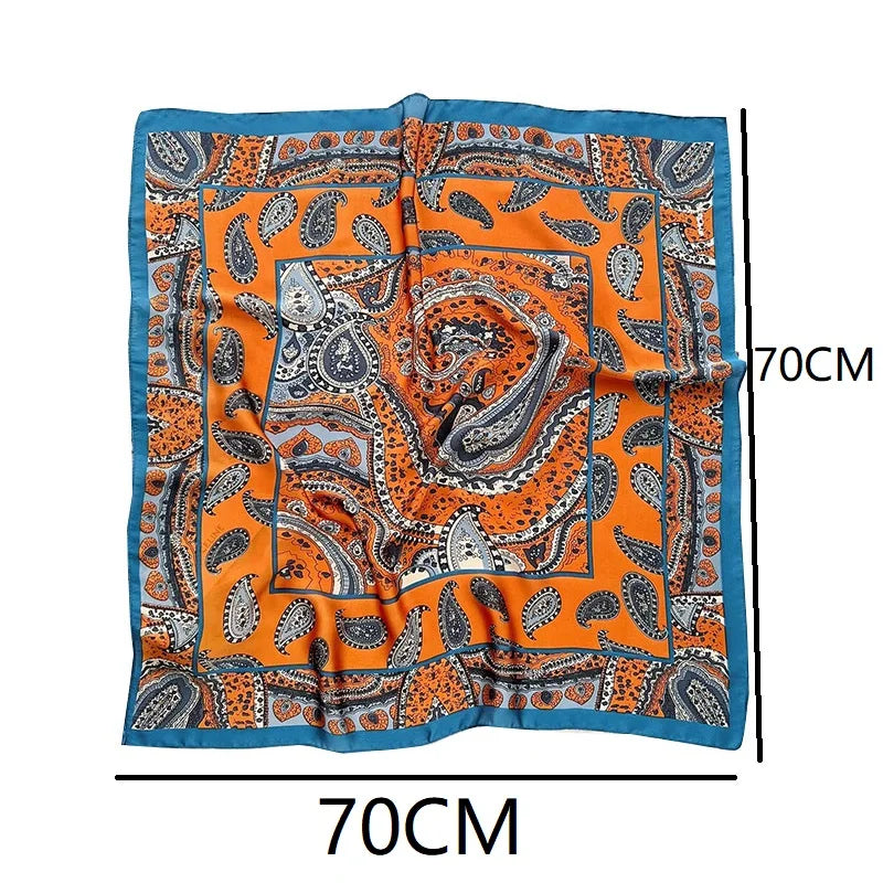 Luxury 70x70cm Square Scarf – Timeless Design
