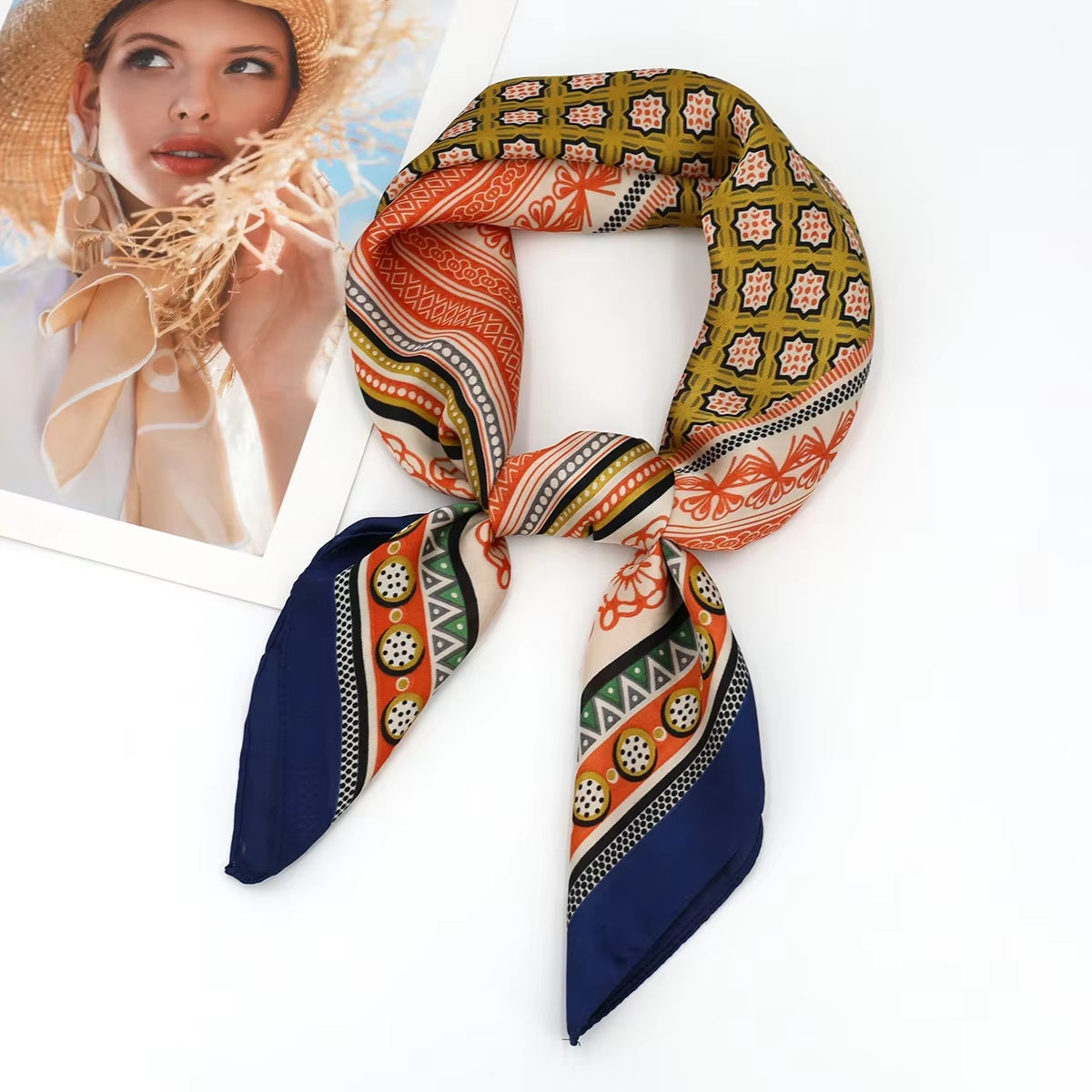 Luxury Design Print Square Scarf