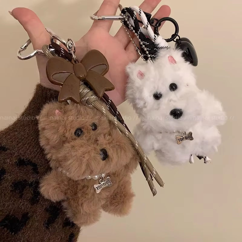 Plush Dog Keychain | Cute Keychain | Soft Dog Key Ring | Puppy Keychain | Bag Charm | Fluffy Keychain | Adorable Key Ring | Gift for Dog Lovers | Animal Keychain | Fashion Accessory | Toy Keychain | Mini Plush Dog | Cute Bag Charm | 