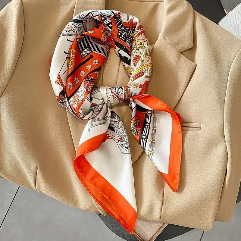 Luxury Design Print Square Scarf
