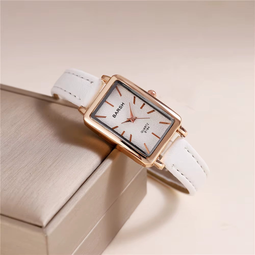  | classic square watch | luxury quartz watch | elegant ladies watch | minimalist wristwatch | fashion women watch | premium leather strap 