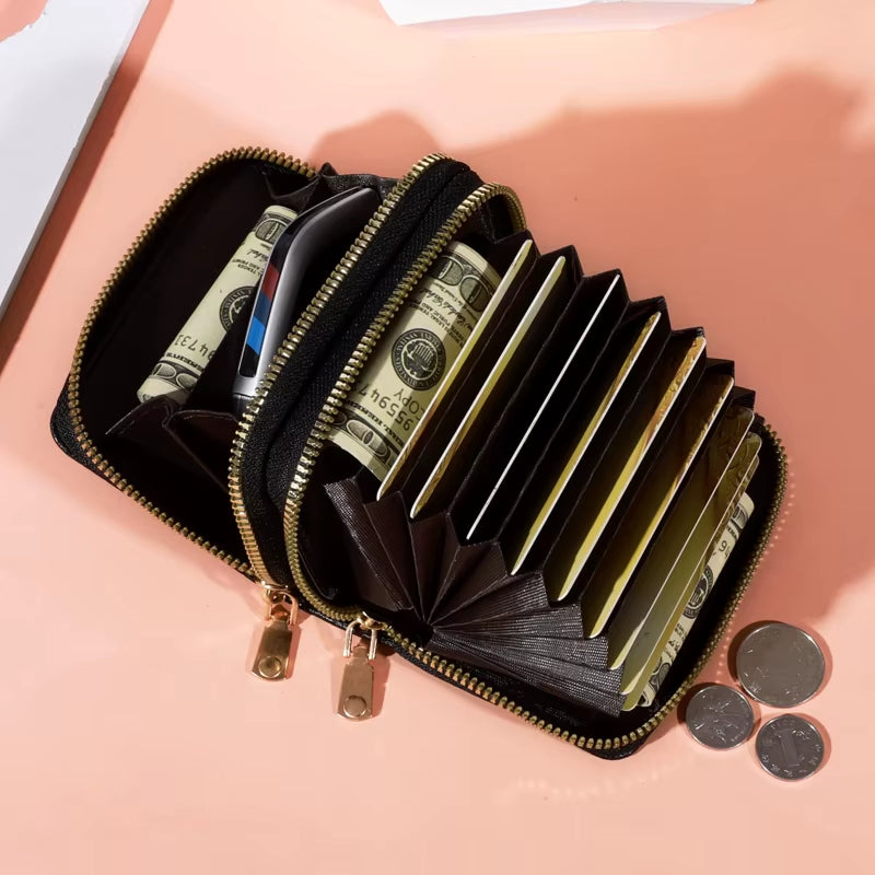 Compact Zipper Wallet | Multi-Card Wallet | Coin Purse | Dual Zipper Wallet | Women’s Wallet | Men’s Wallet | Travel Wallet | Mini Purse | Card Holder | 