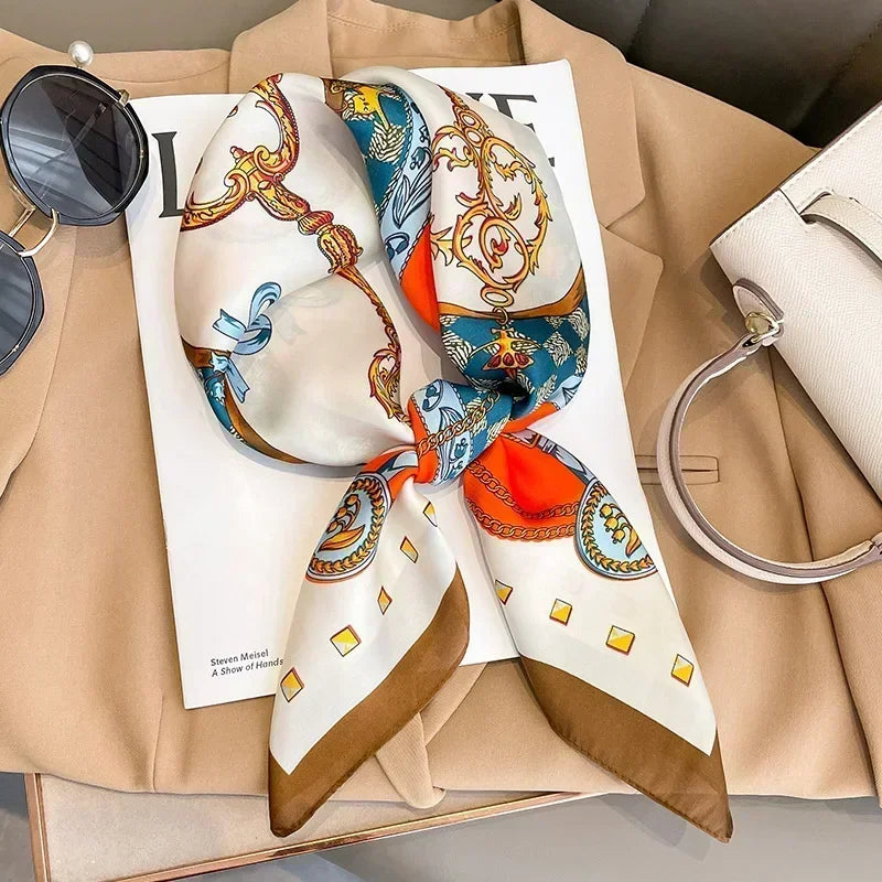 Luxury Design Print Square Scarf
