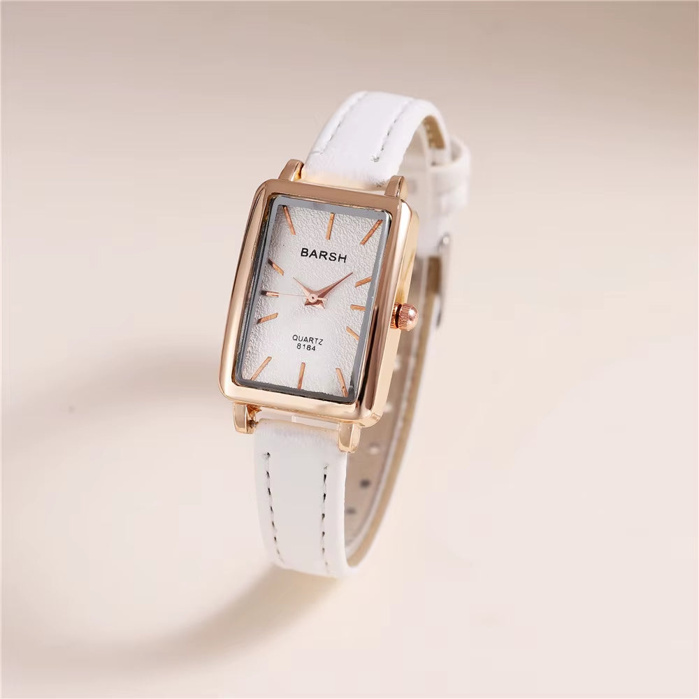  | classic square watch | luxury quartz watch | elegant ladies watch | minimalist wristwatch | fashion women watch | premium leather strap 