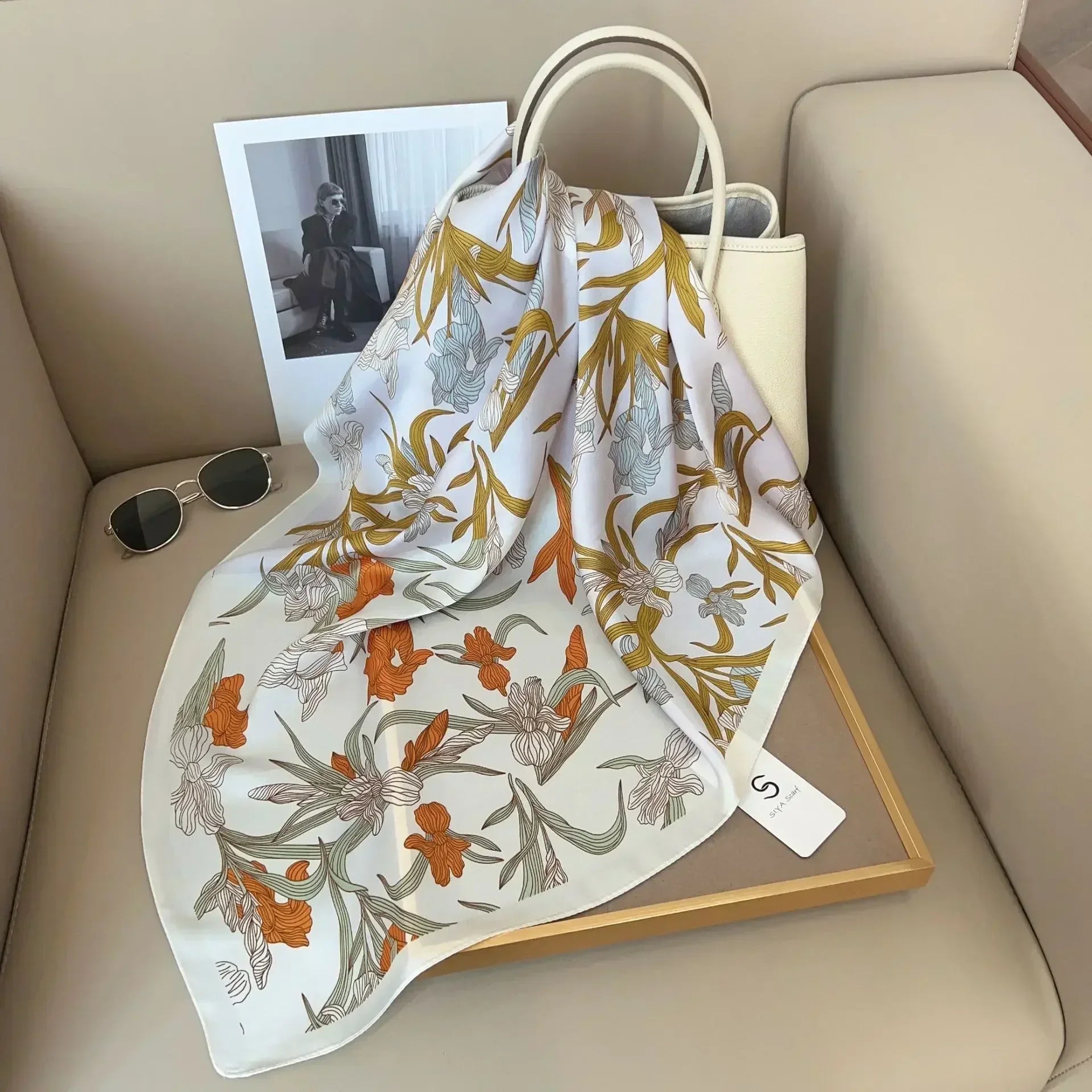 Luxury Design Print Square Scarf