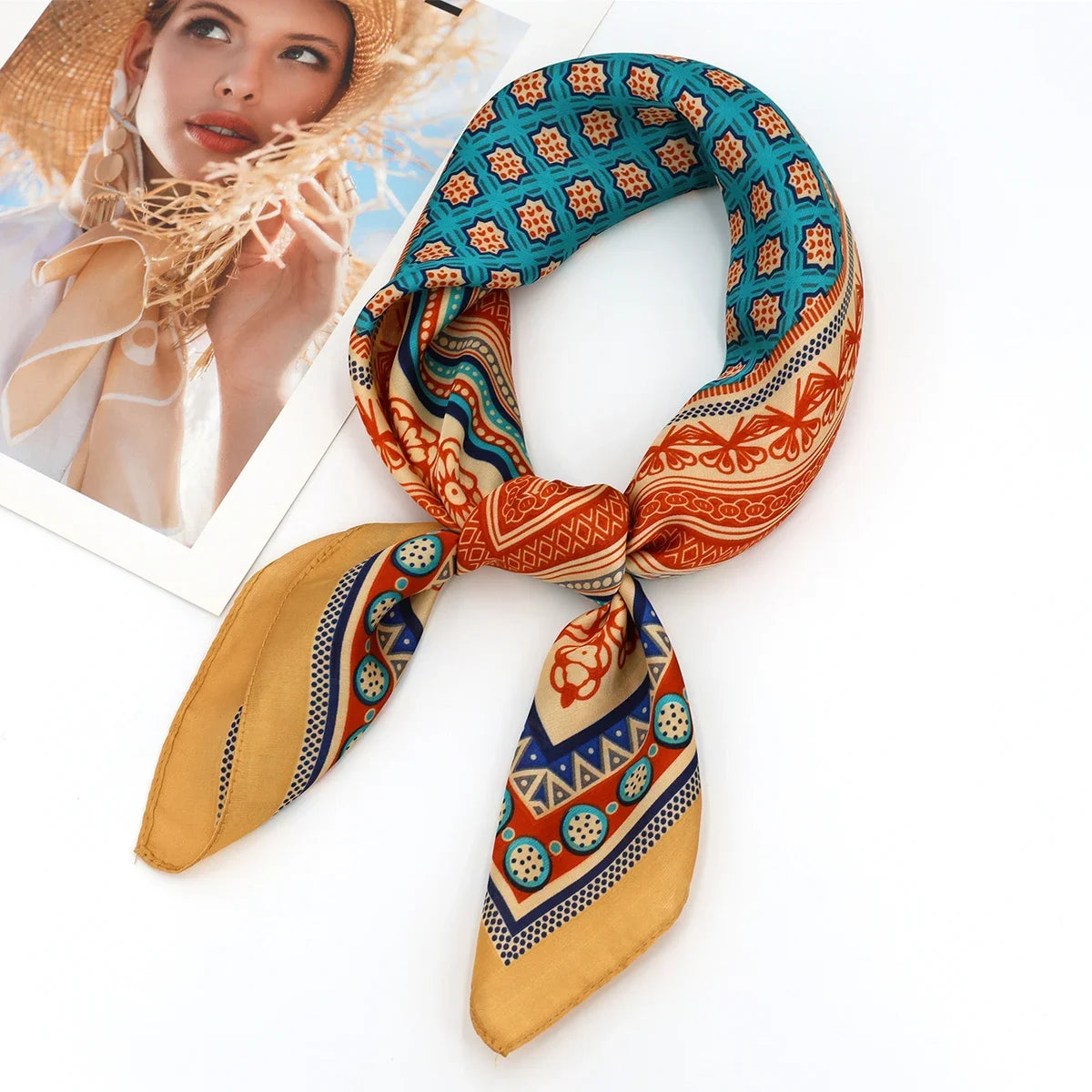 Luxury Design Print Square Scarf