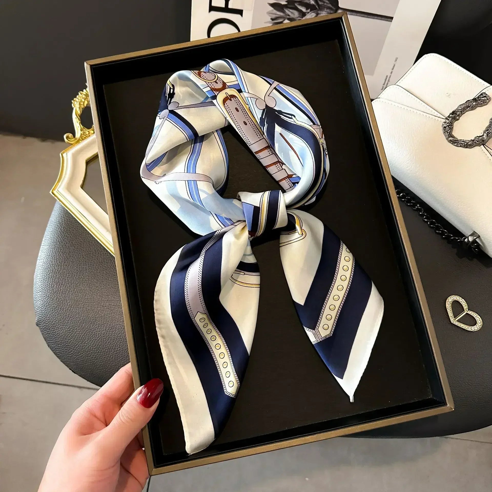 Luxury Design Print Square Scarf