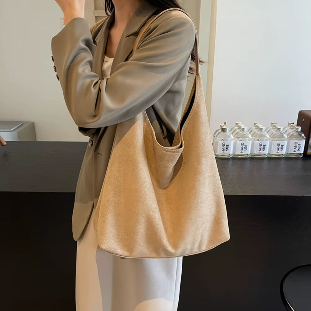 Women Suede Shoulder Bag | Suede Handbag | Matching Mini Purse | 2-Piece Bag Set | Elegant Tote | Fashion Accessory | Soft Suede Bag | Stylish Women’s Purse | Casual Shoulder Bag | Trendy Handbag | Everyday Tote | 