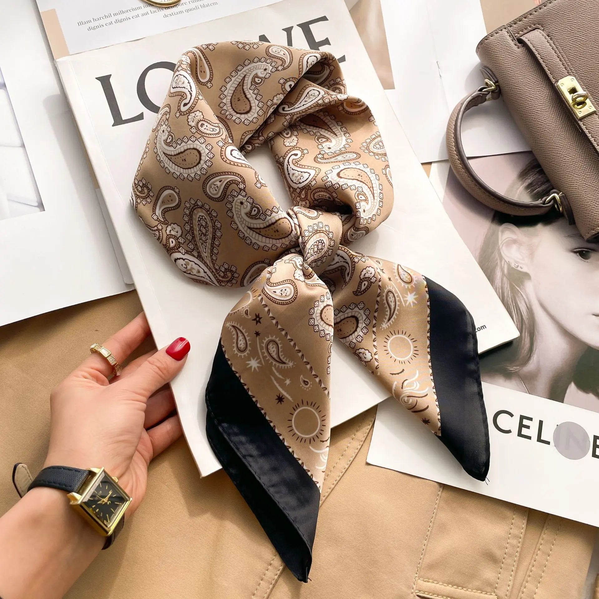 Luxury Square Scarf | 70x70cm Scarf | Printed Scarf | Women’s Fashion Scarf | Designer Scarf | Elegant Scarf | Silk Feel Scarf | Fashion Accessory | Stylish Neck Scarf | Gift for Her | Timeless Design | Lightweight Scarf | Head Scarf | Trendy Print Scarf | Luxury Gift Idea