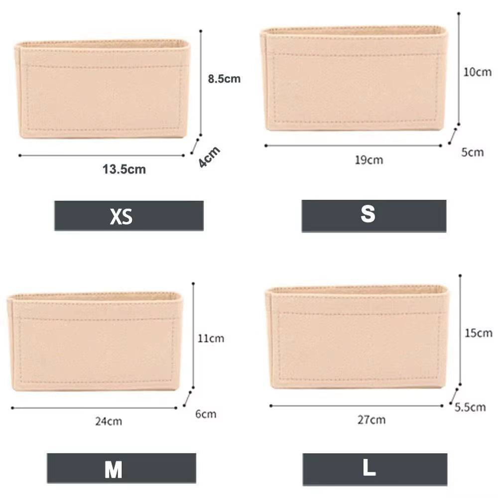 Luxury Felt Handbag Organizer Insert